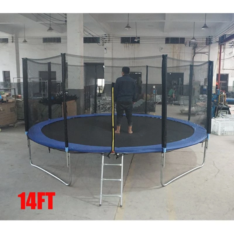 14ft trampoline with enclosure and ladder